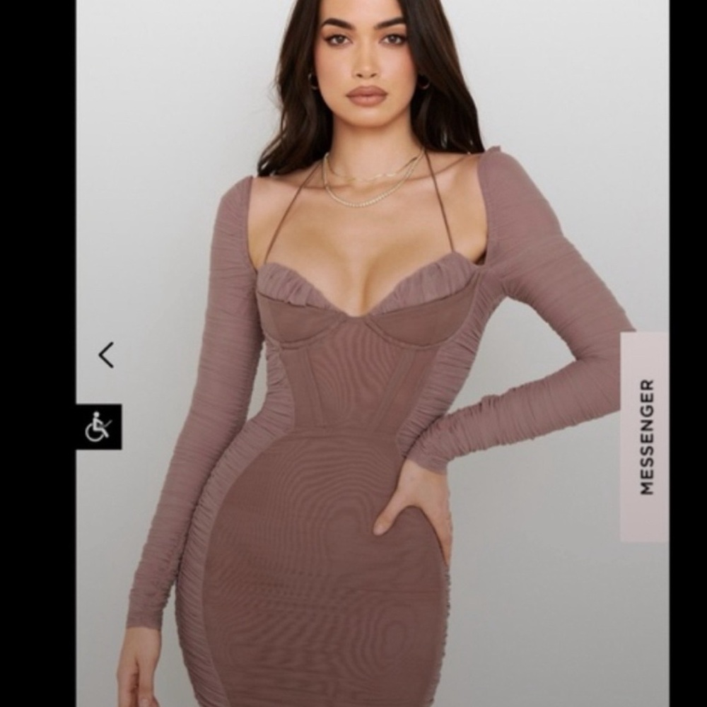 House of CB SEBASTIANA RUCHED
CORSET MINI DRESS Size S